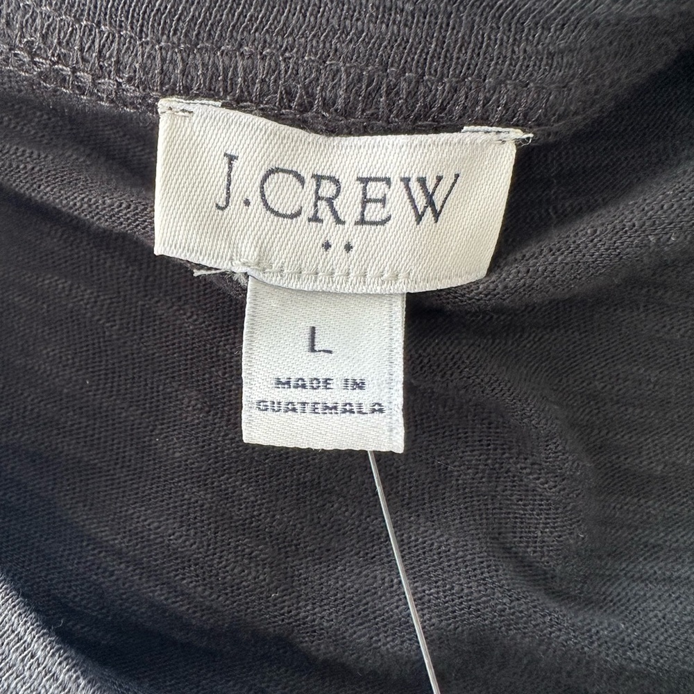 NWT JCrew Black Mini Tie Dress- Large - Picture 10 of 12